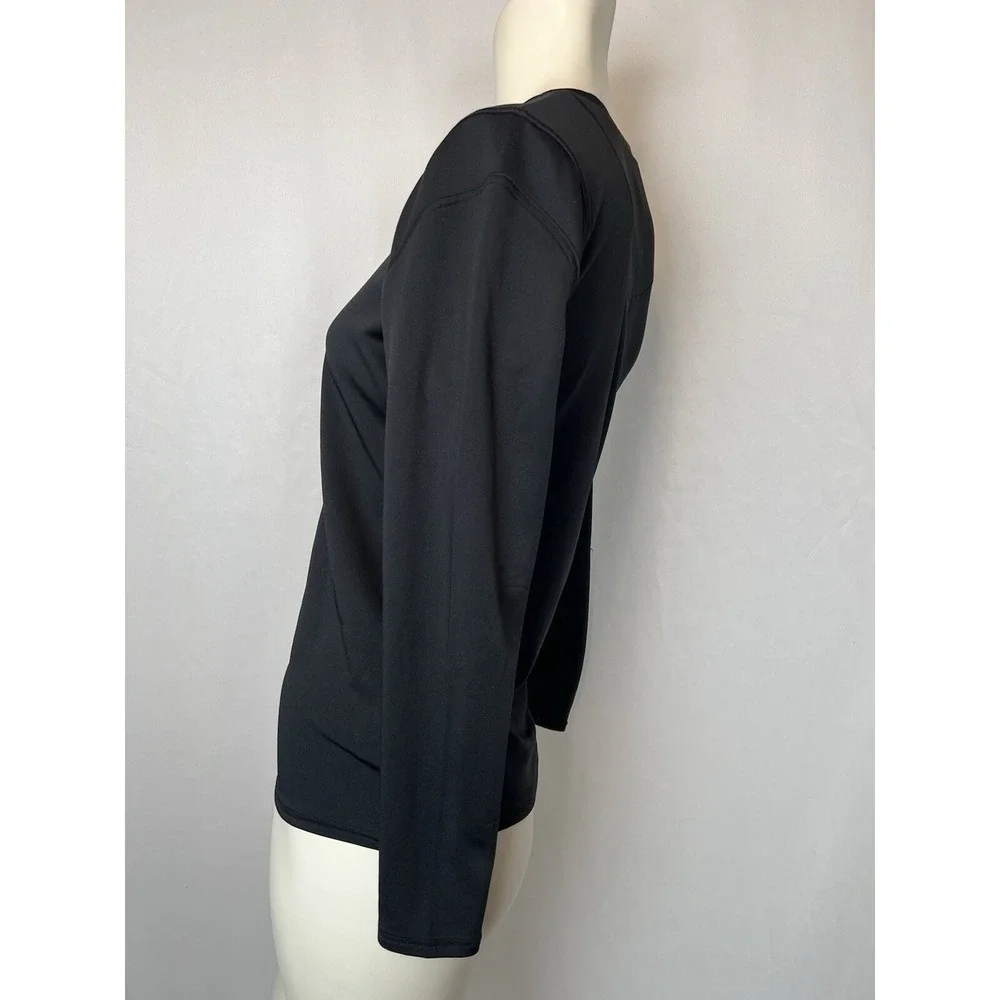 Nike  FIT DRY Women's S Black White Side Stripe  Polyester Long Sleeves